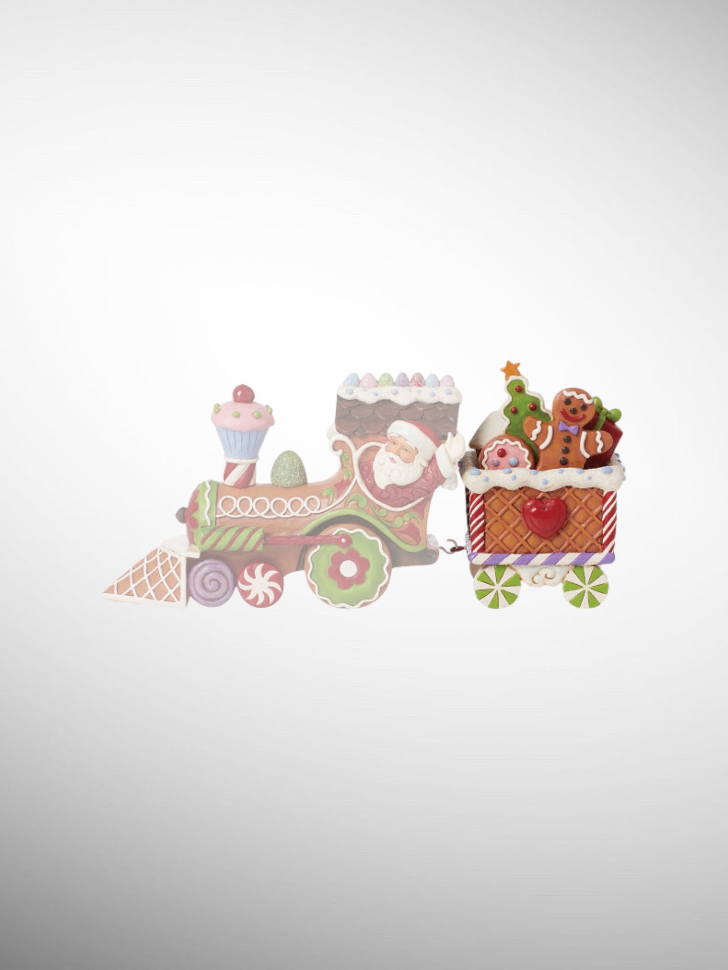 Jim Shore Gingerbread Christmas - Railway Surprises Gingerbread Train Car Figurine
